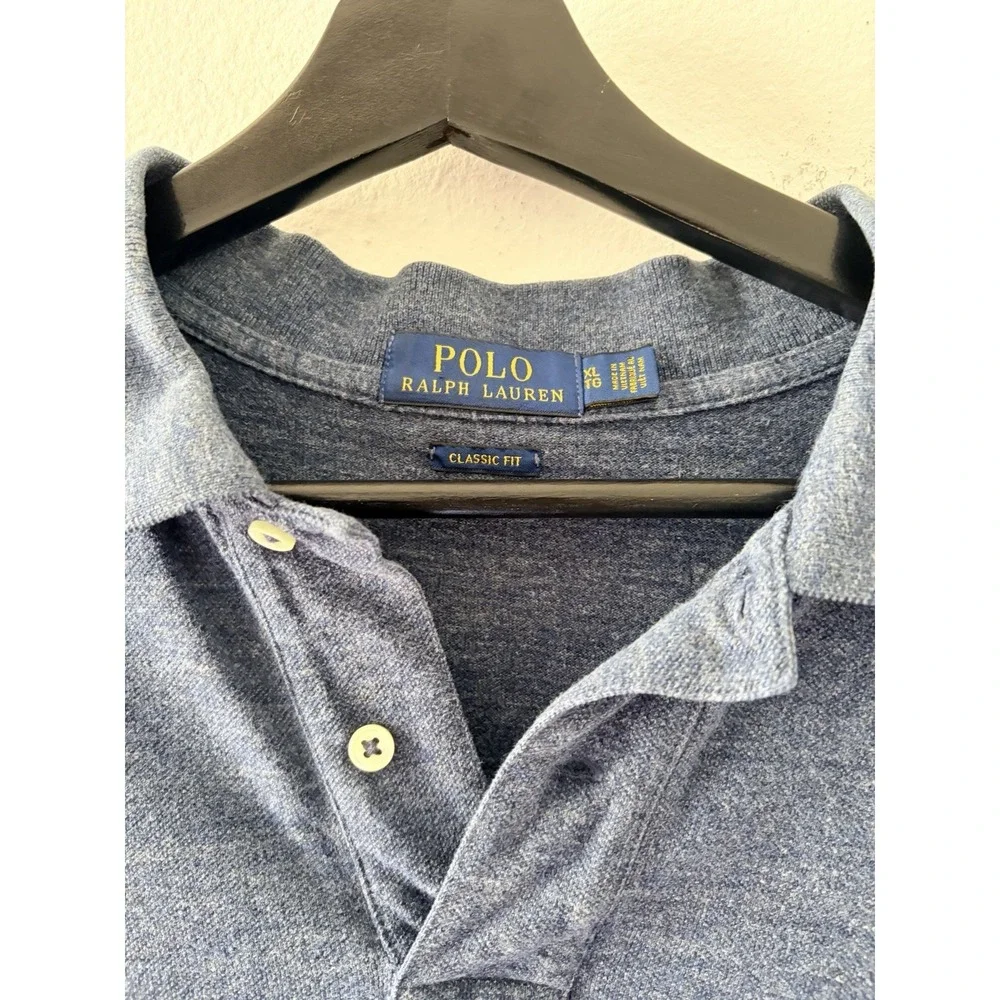 Polo Ralph Lauren Men's Classic Fit Polo Shirt Blue Short Sleeve Size XL